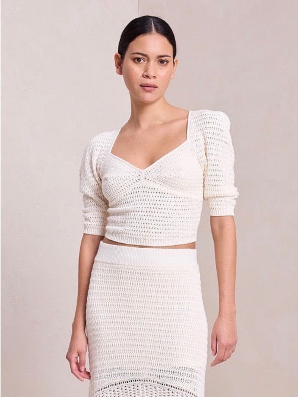 ALC Gigi crochet cotton blend top size medium